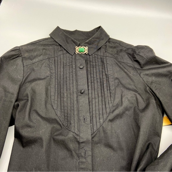 Vintage Art Nouveau Sterling Silver Pin Chrysoprase Stone - Picture 16 of 16